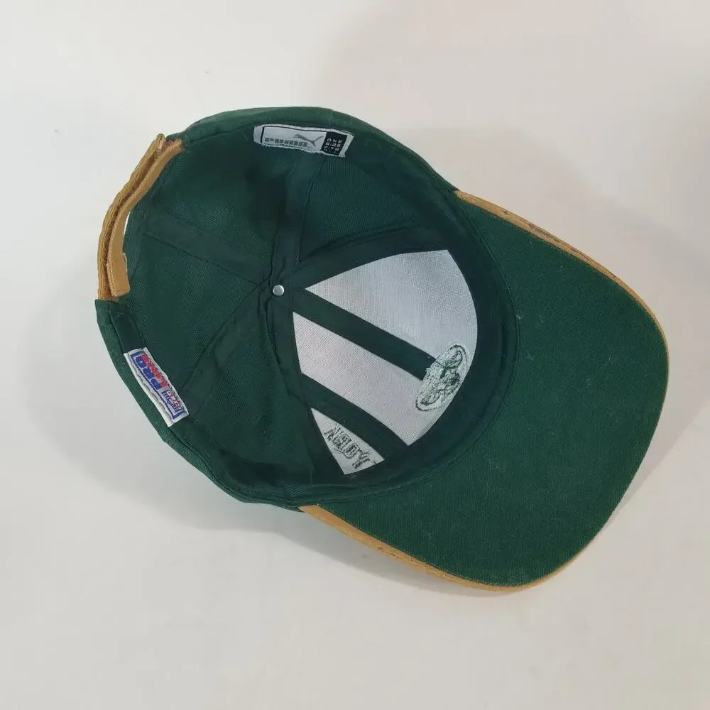 Puma Pro Line NF New York JetsCap Hat‎ Green Gold Strap Back flawed